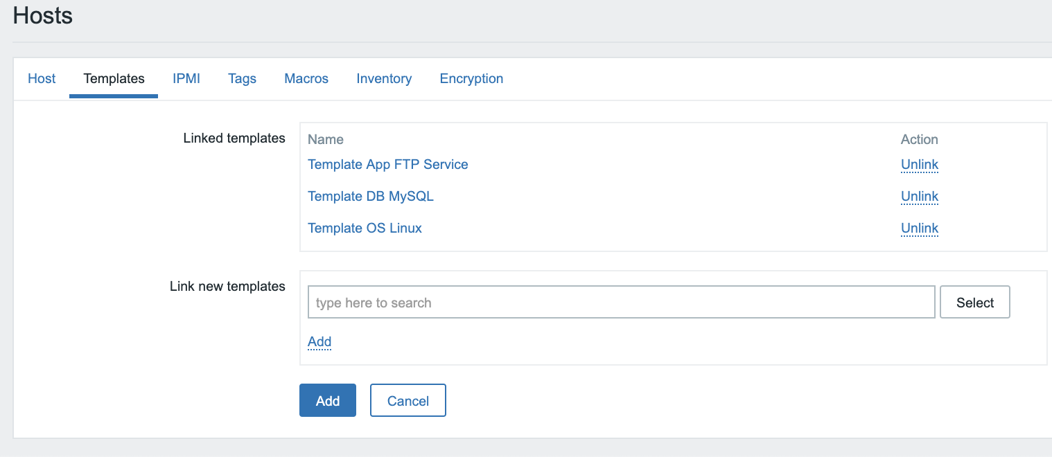 Zabbix Template Ekleme