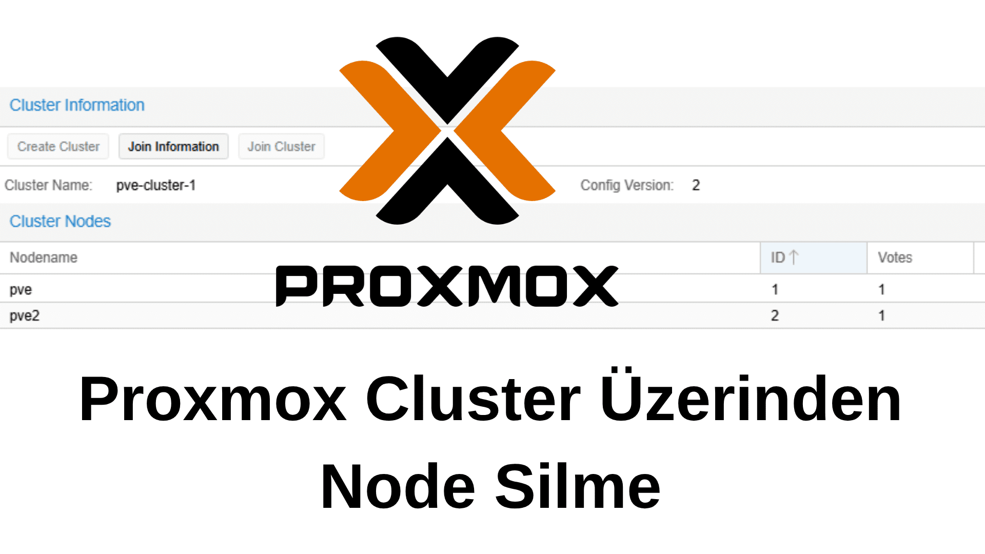 proxmox ve cluster üzerinde node silme