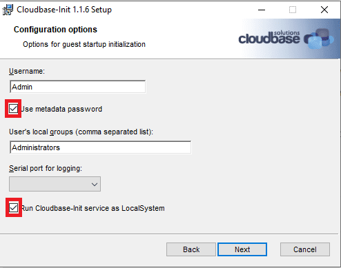 Cloud-init install configuration
